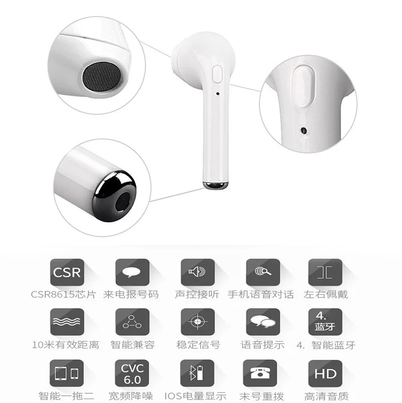 Для iphone 6 6S 7 8 Plus X XS XR MAX наушники беспроводные Bluetooth Спортивная гарнитура