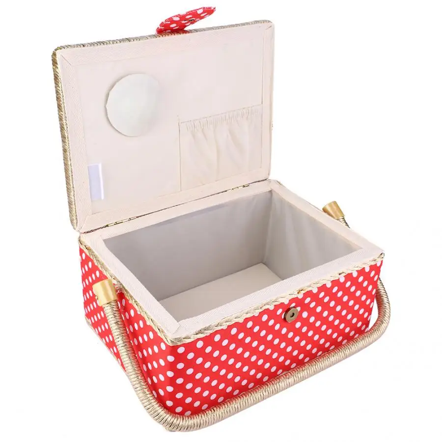Швейная корзина коробка для хранения из хлопка с нитью игл хлопковая ткань