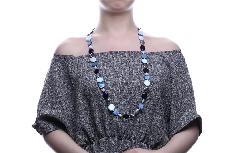 Уникальное ожерелье из дисков овальной квадратной шестиугольной раковины с бисером множественных геометрических форм, ручная работа, пляжные украшения для костюма