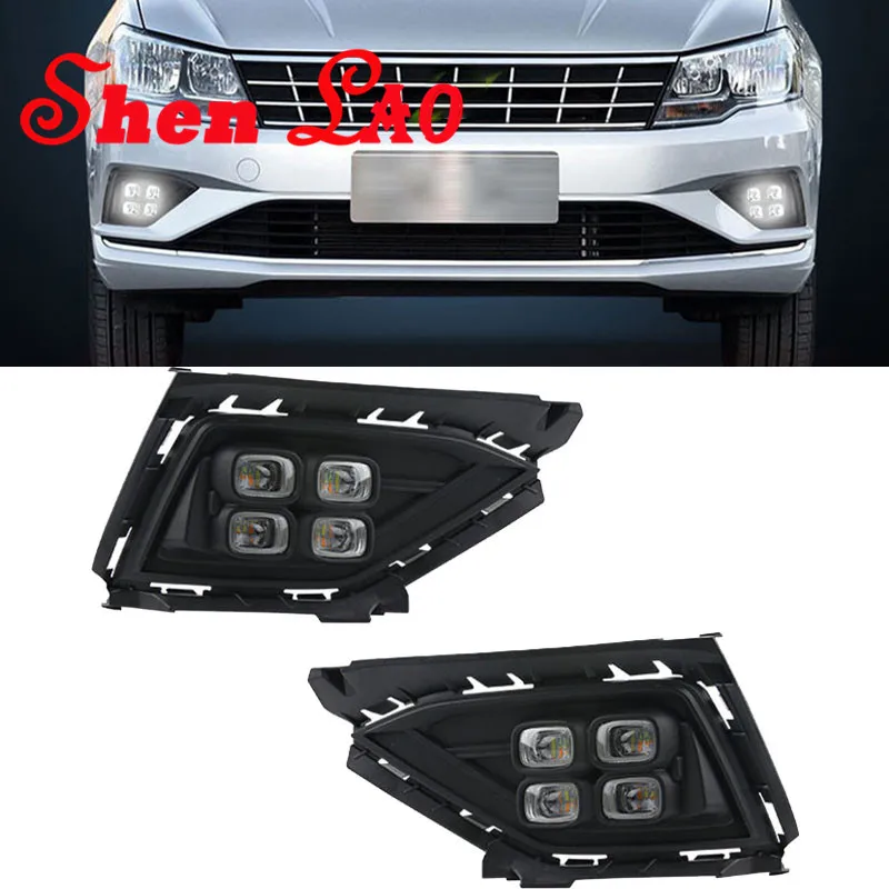ShenLao для Volkswagen VW Jetta 2016 2017 поворотные сигнальные огни светодиодный DRL дневные
