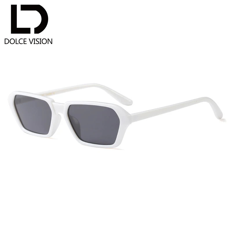 Dolce vision белый прямоугольные солнцезащитные очки для Для женщин коричневый