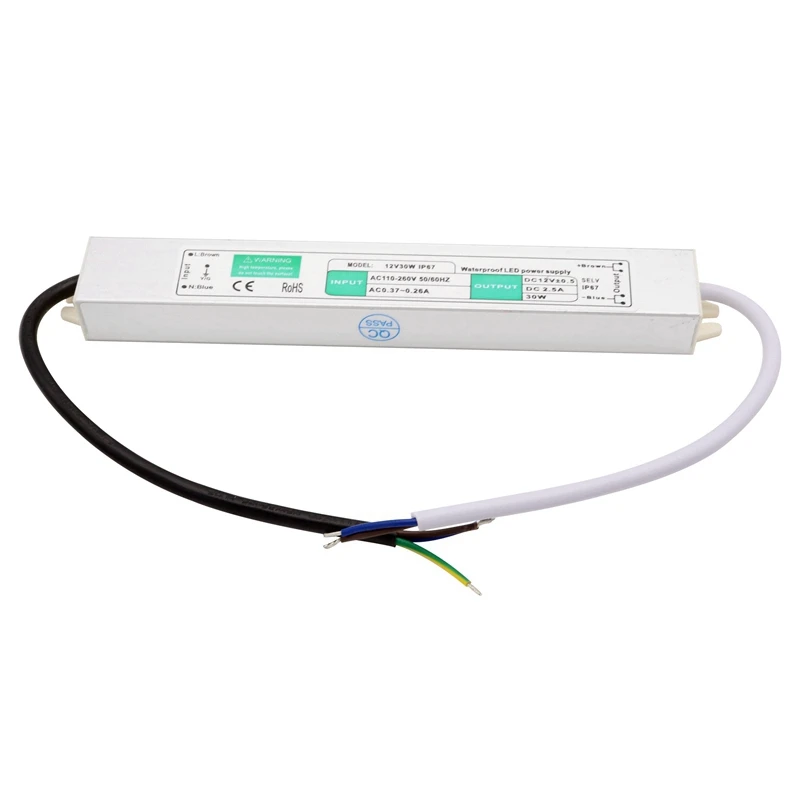 DC12V источник питания 10 Вт/15 Вт/20 Вт/25 Вт/30 Вт/45 Вт/50 Вт/60 Вт/80 Вт светодиодный