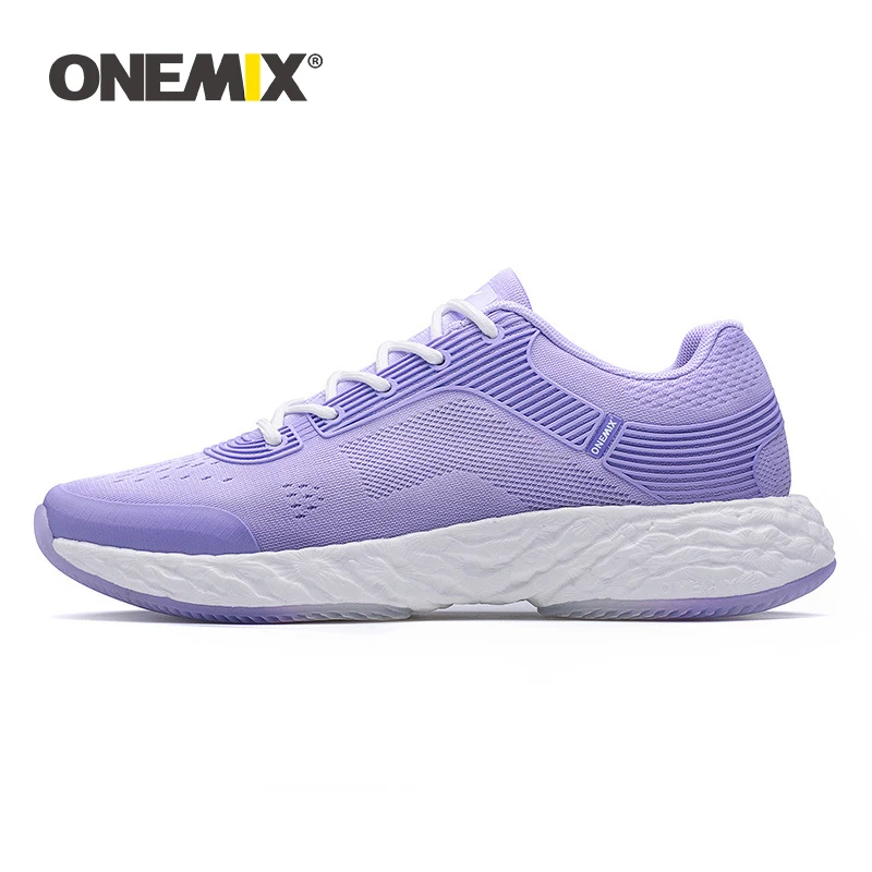 Onemix кроссовки для женщин кроссовки спортивная обувь легкая дышащая Нескользящая белая уличная обувь для бега Прогулочные кроссовки