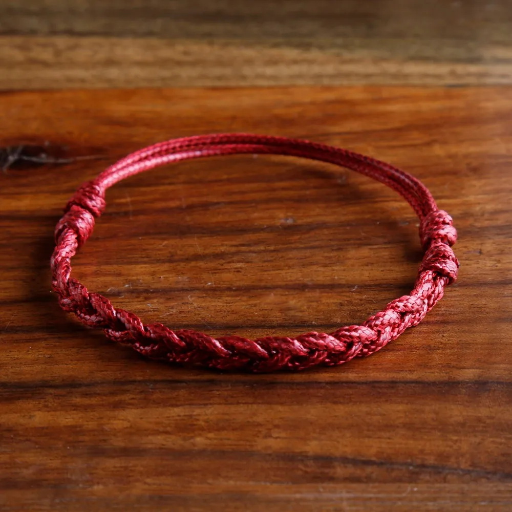 CKKU ювелирные изделия 2019 DIY кожа вязанная рука Strand браслет красный цвет