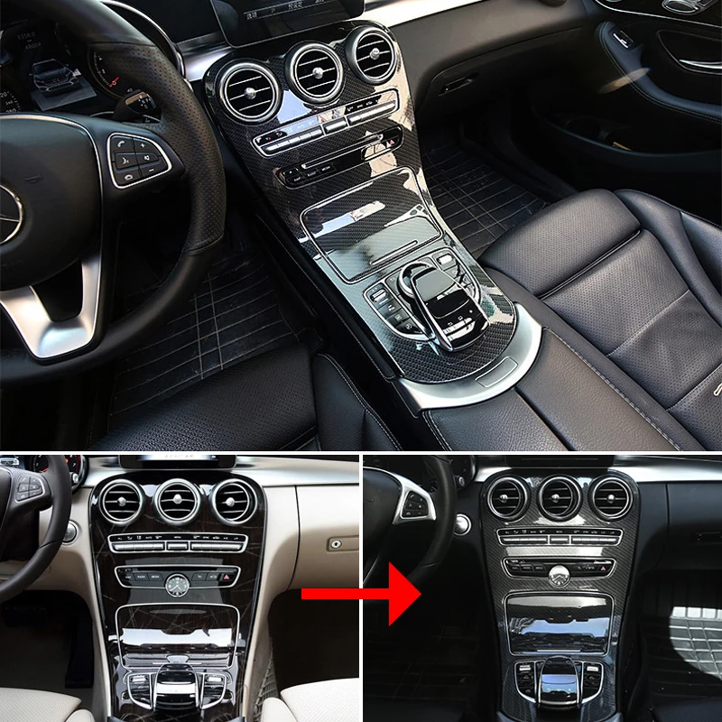 2 шт. декоративные панели центральной консоли Mercedes Benz C class W205 2015-2017/GLC X253 2016-2017 |