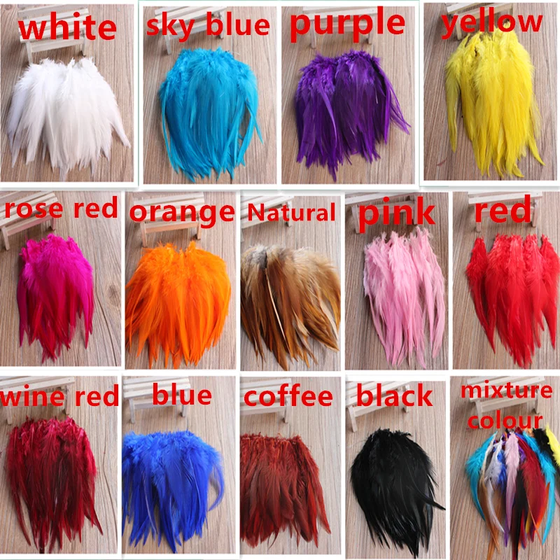 

11 kinds of color choice rooster feathers and DIY course;Equipment accessories homemade 50 root sell 10-15 cm 4 to 6 inches