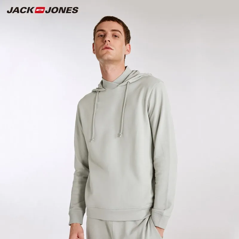 JackJones Мужская эластичная хлопковая толстовка худи пижамы Домашняя одежда тонкая