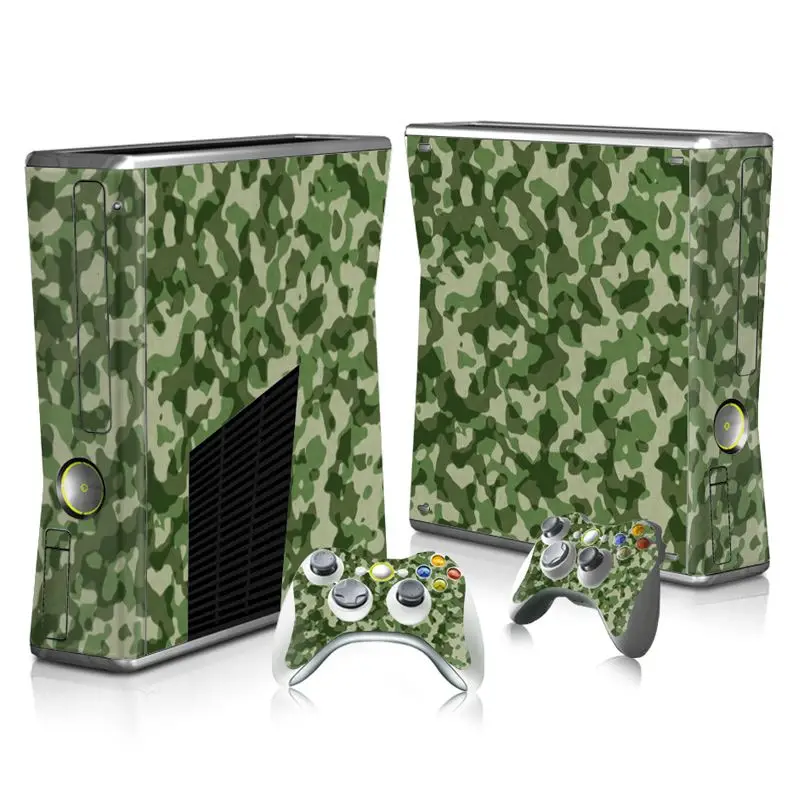 Виниловая защитная пленка Camo Skin Наклейка и 2 наклейки для геймпадов Чехлы для Xbox 360 Slim консоли