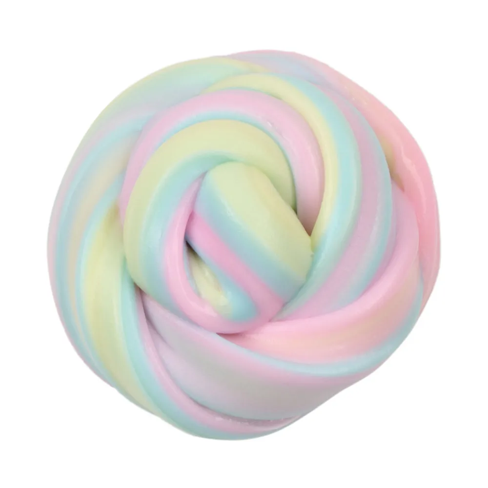Красивый цветной слайм пушистые игрушки детские ароматизированный для снятия