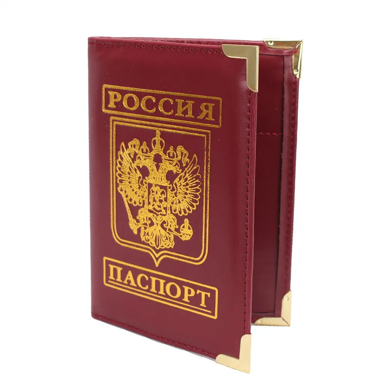 2019 русская Кожаная Обложка на паспорт обложки органайзер для путешествий
