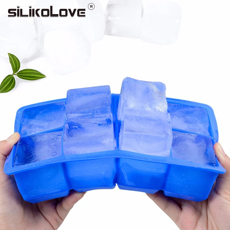 Силиконовая форма для льда SILIKOLOVE 8 ячеек квадратная фруктов кухни бара питьевые