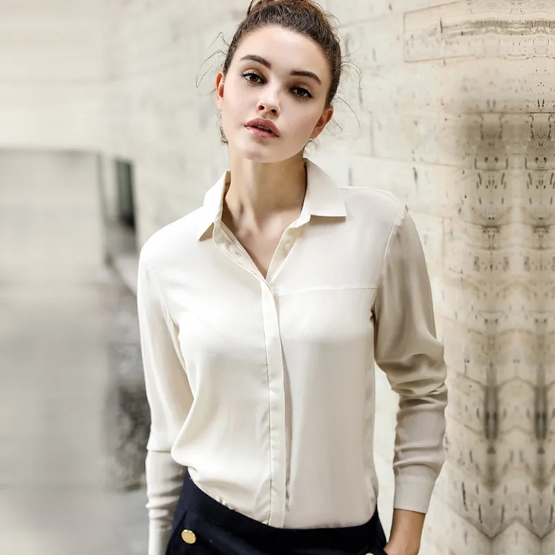 Тяжелый чистый шелк длинный 100% тутового шелкопряда Топ для женщин большие