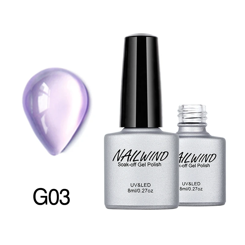 NAILWIND 8 мл матовое желе гель замочить от маникюр, Полировка Ногтей Дизайн ногтей УФ гель лак полу стойкий лак - Цвет: 03