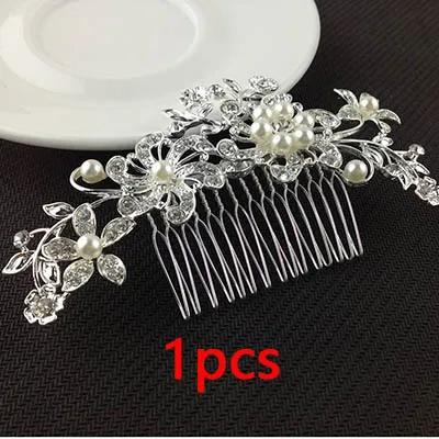 1PCS Style 10 Цветок кристалл заколки для волос популярный свадебный ободок с жемчужинами Стразы шпильки для прически невесты заколки для волос аксессуары для волос для женщин - Цвет: 1PCS Style 10