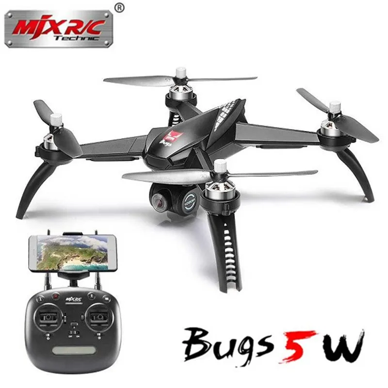 

(In stock) Original MJX B5W Bugs 5W Wifi FPV RC Quadcopter Drone with 1080P Camera +Brushless Motors GPS Follow ME RTF