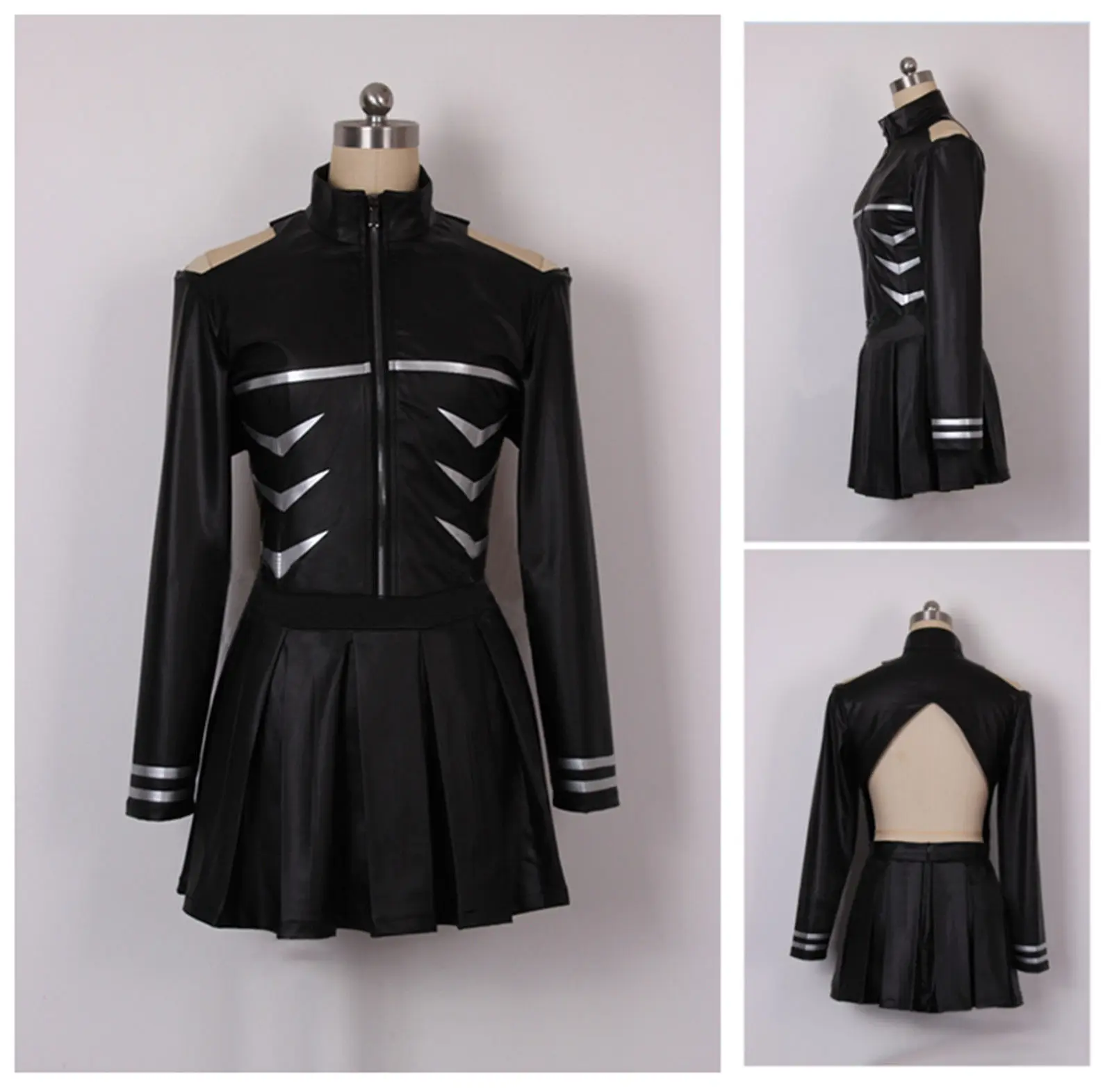 Женское платье для косплея черное с юбкой | Тематическая одежда и униформа