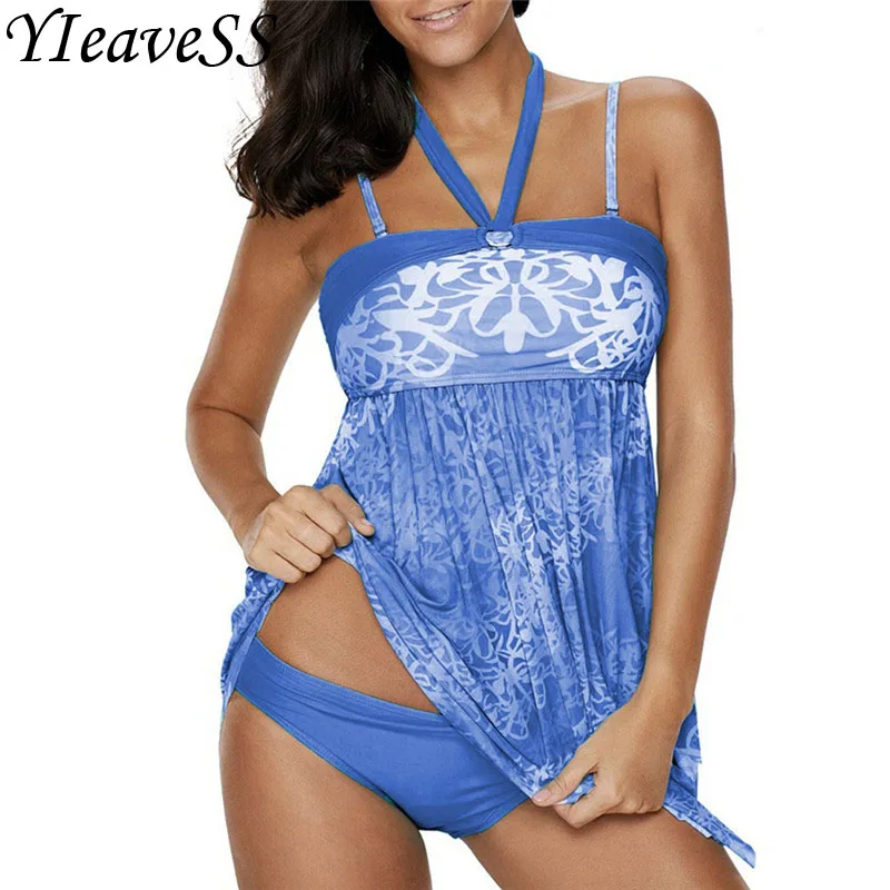 Танкини плюс размер купальный костюм 5XL свободный купальник женский раздельное