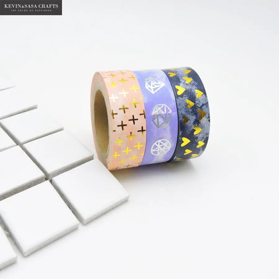 Новая золотая фольга васи лента качество канцелярские Diy Скрапбукинг Фотоальбом Школьные Инструменты Kawaii скрапбук бумажные наклейки подарок