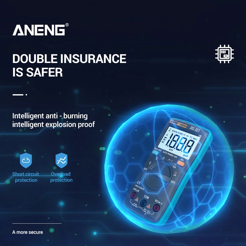 ANENG AN8004 ЖК-цифровой мультиметр Профессиональный конденсатор тестер esr измеритель богатых метров индуктивности тестер быть истинным