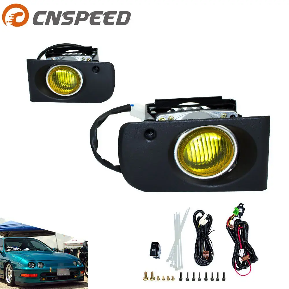 CNSPEED противотуманных фар для 1994 2001 Honda ACURA INTEGRA DC2 JDM туман светло желтый/Дым