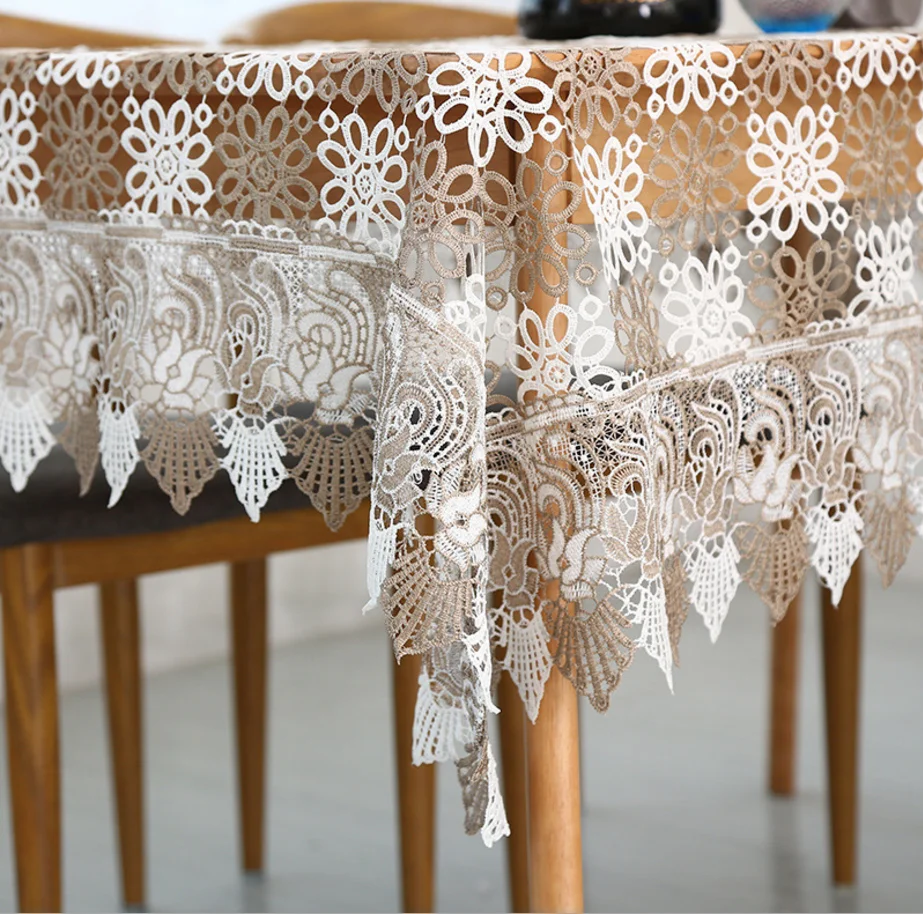 Free shipping pastoral crochet knitting embroidery tablecloth two colors crocheted tea table cloth/piano cover/sofa cover | Дом и сад