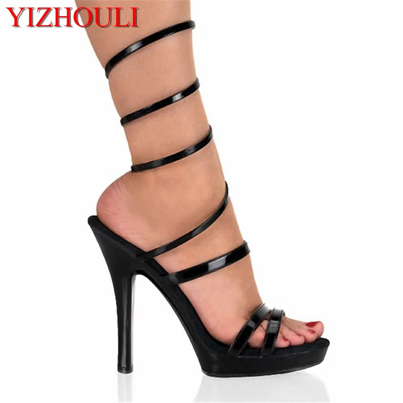 High Heels Black Sexy Dance Shoes 13 CM Sandals Night Club Women Pole Dancing | Спорт и развлечения