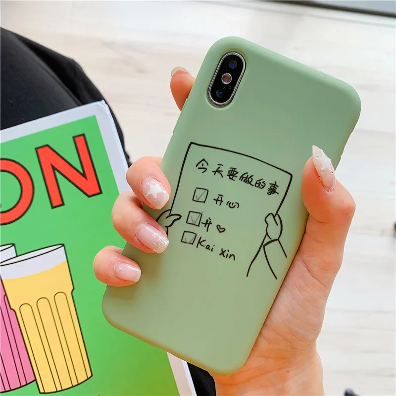 Things to do today happy phone case For iPhone 6 6s 7 8 Plus X XR XS Max cover Soft silicon TPU plus Cover |