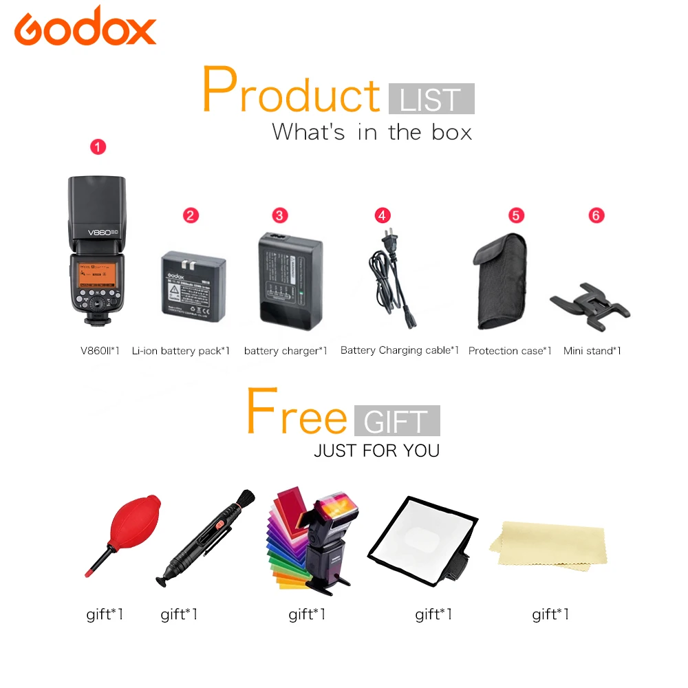 Godox Ving V860II V860II-C 2 4G GN60 E-TTL HSS 1/8000s литий-ионная батарея для камеры Speedlite Flash Canon DSLR +