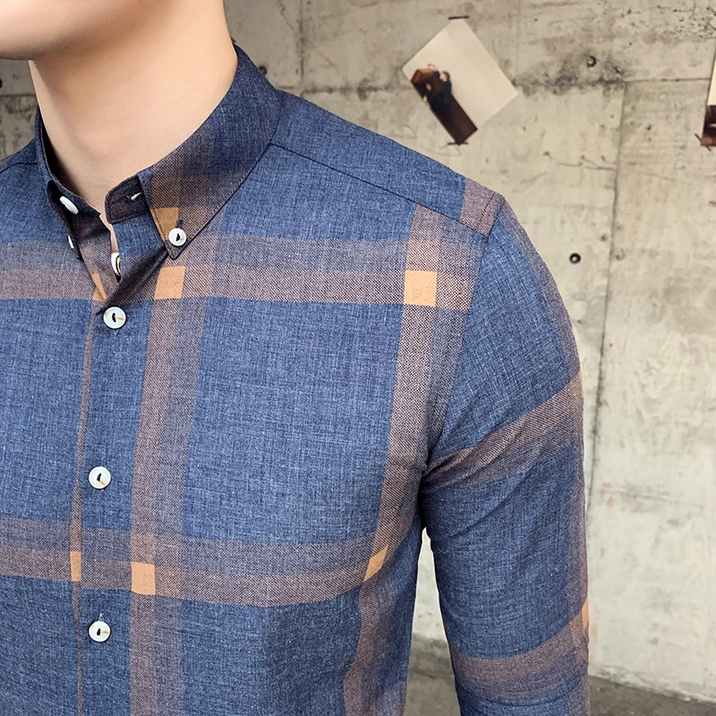 Рубашка Camisa hombre новая летняя мужская рубашка с коротким рукавом узкие в