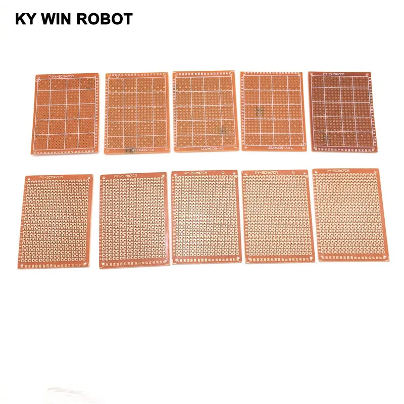 10 шт. 5*7 см PCB 5x7 5 7 DIY Прототип бумаги универсальная плата желтая | Обустройство