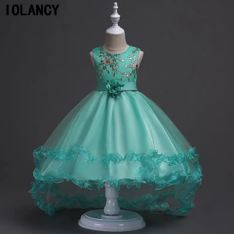New 2018 Children Dress Embroidered Kids Girl Princess Tail Wedding Pageant Dresses Christmas Carnival Costumes for Girls GDR301 | Детская