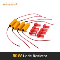 4pc 50w led bulb turn signal light drl load resistor fix error fast flash 1156 p21w bau15s 1157 bay15d 74407443 3156 3157