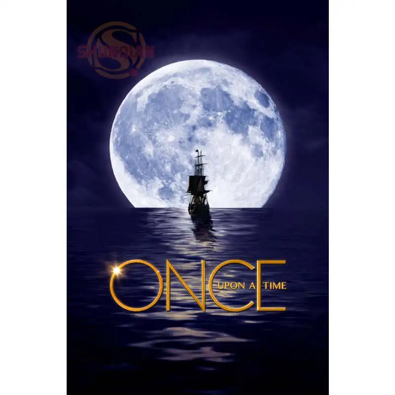 Новый постер Once Upon A Time атласный на заказ тканевый настенный с принтом из шелковой
