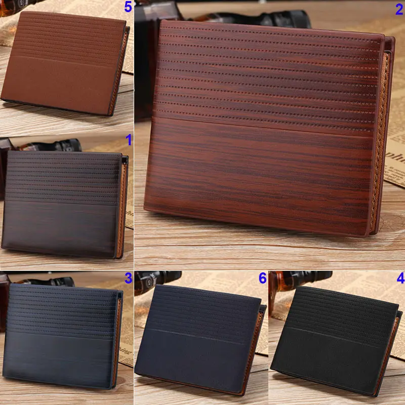 Мужской кошелек кожаный короткий маленький винтажный с тиснением сумка для