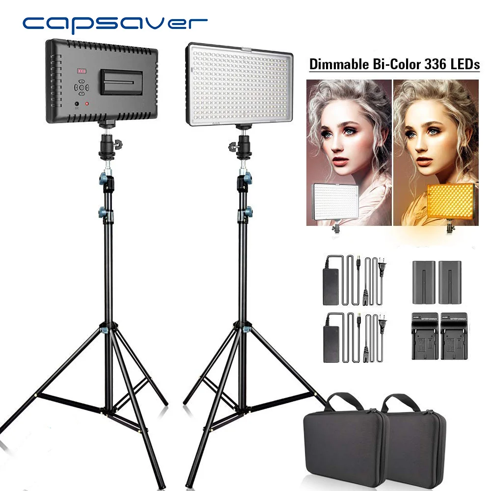 Capsaver TL-336AS 2 в 1 комплект светодиодный видеосъемка двухцветная 3200 K-5600 K CRI95