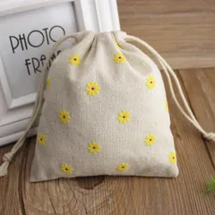 Желтый Дейзи из льна ювелирное изделие подарок мешок 8x10 см x 9 12 11 х 14 13x17 Упаковка 50