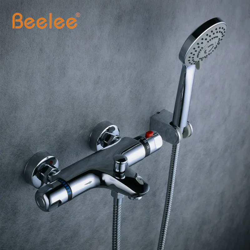 Beelee новый смеситель для душа в ванную комнату термостатический хромированный с