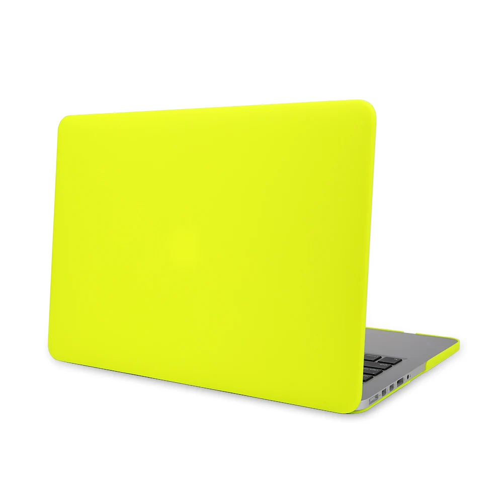 Матовая твердая прорезиненная чехол для Macbook ProLaptop Shell-12 дюймов желтый |