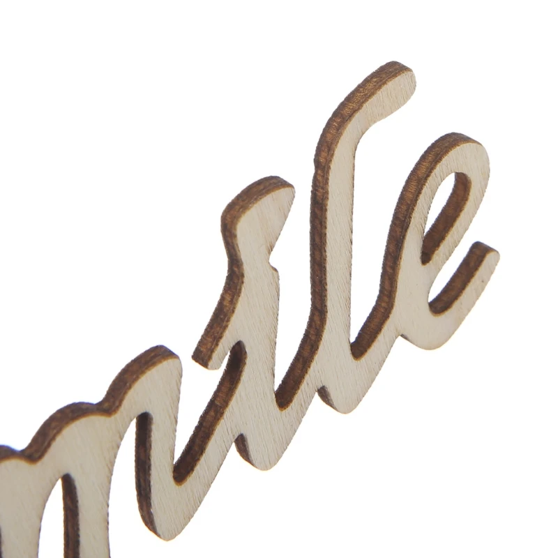 

Smile Letters Wooden Hanging Sign Wall Decal Sticker Room Home Decor Ornament