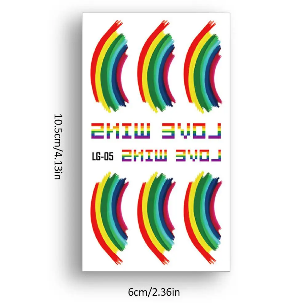 123 шт./компл. наклейки для геев и лесбиянок Радужный Флаг любовь сердца ЛГБТ лента