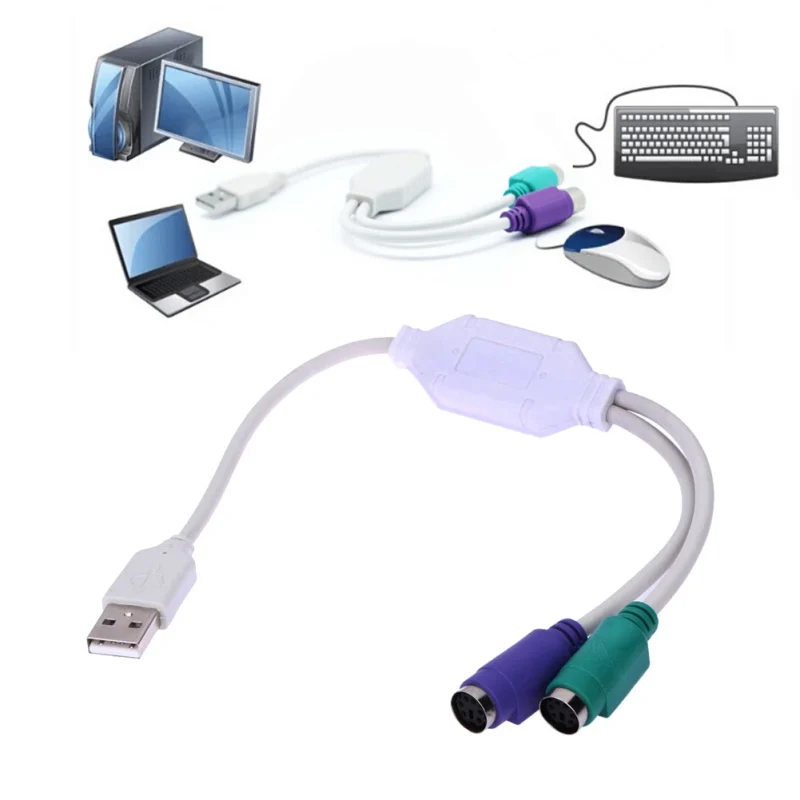 Переходник с USB на PS/2 для мыши и клавиатуры|Кабели USB| |