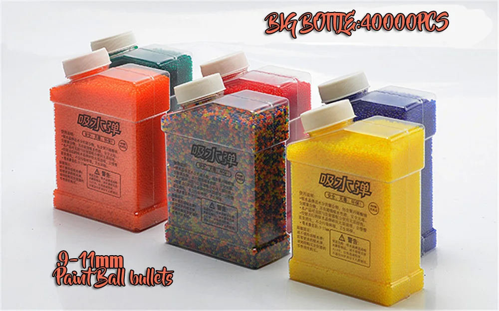 40k/20k/Bottled 9-11mm Orbeez Paintball Bombs ball Toy Gun Water grown Bullets Used For Nerf gun Crystal soft bullets | Игрушки и хобби