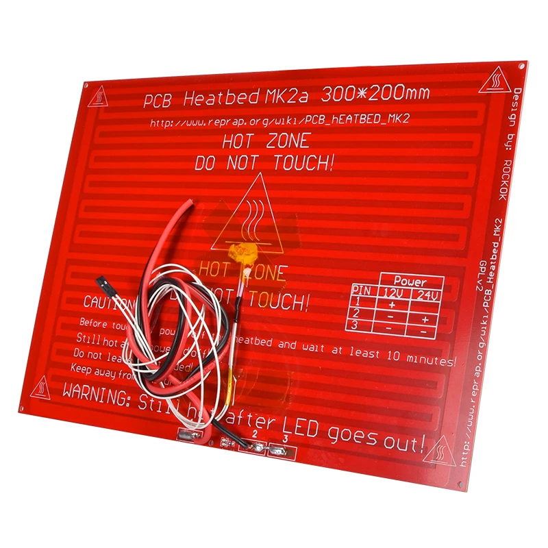 Детали для 3D принтера 300*200*2 0 MK2A MK2B RepRap RAMPS 1 4 Heatbed со светодиодным резистором и