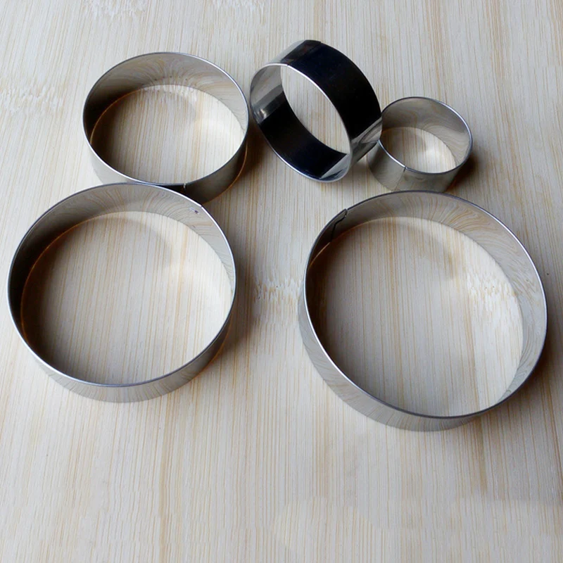 5 шт./компл. форма для торта из нержавеющей стали фруктов печенья круглой формы