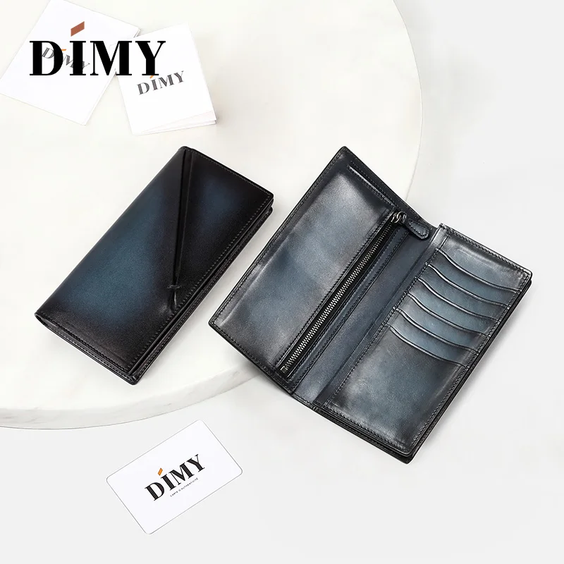 Dimy кошелек из натуральной кожи Мужской винтажный Кредитная карта зажим для
