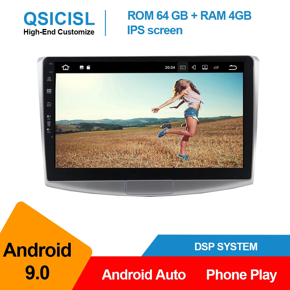 Android 9 0 автомобильный Радио мультимедийный плеер для Volkswagen paasat 2010 2017 1 din IPS 10