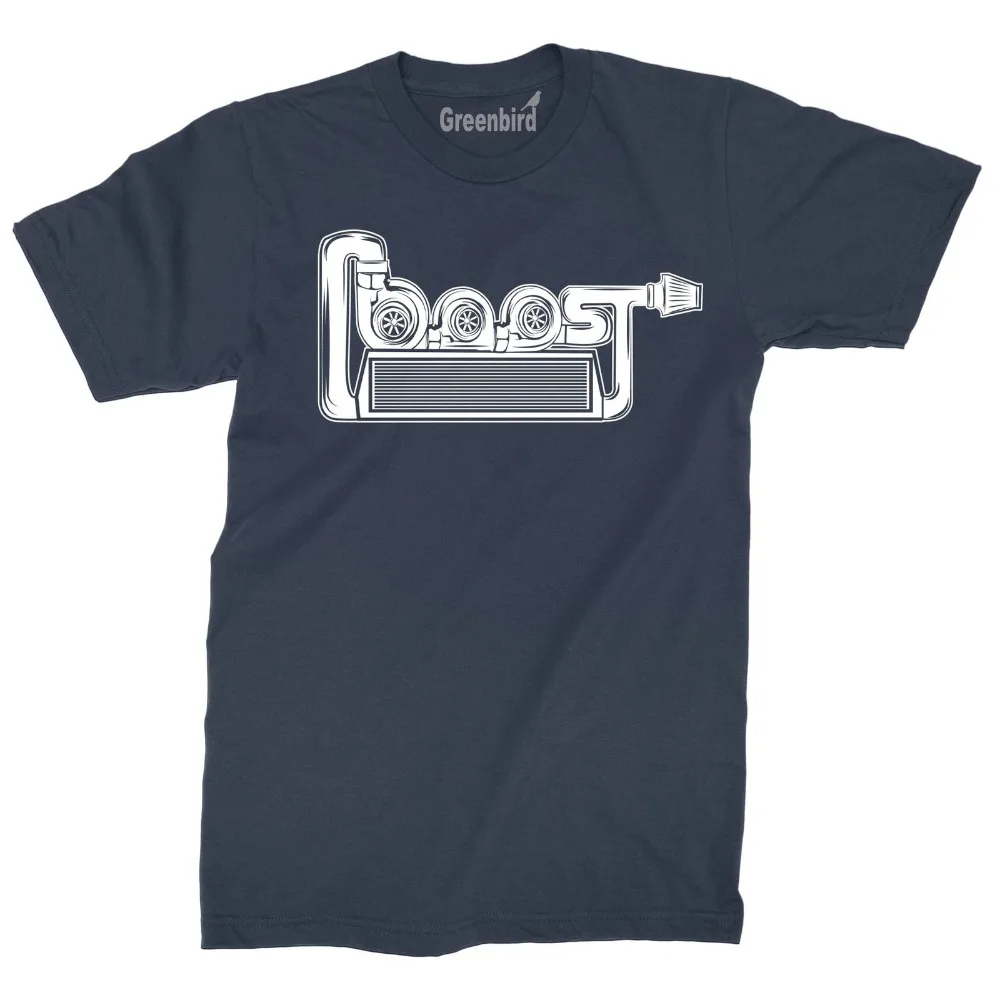 

2019 New 100% Cotton Top Quality Boost T-Shirt Mechanic Engine Piston Car Racing Turbo Motor 100% Cotton Tee Men Summer Style