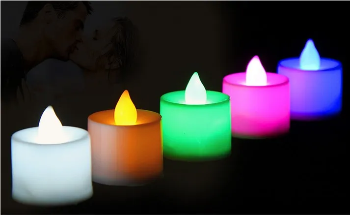 

24Pcs LED Electronic Candle Light Colorful Flashlight Romantic Night Light For Wedding Party Holiday Christmas Decoration lamps