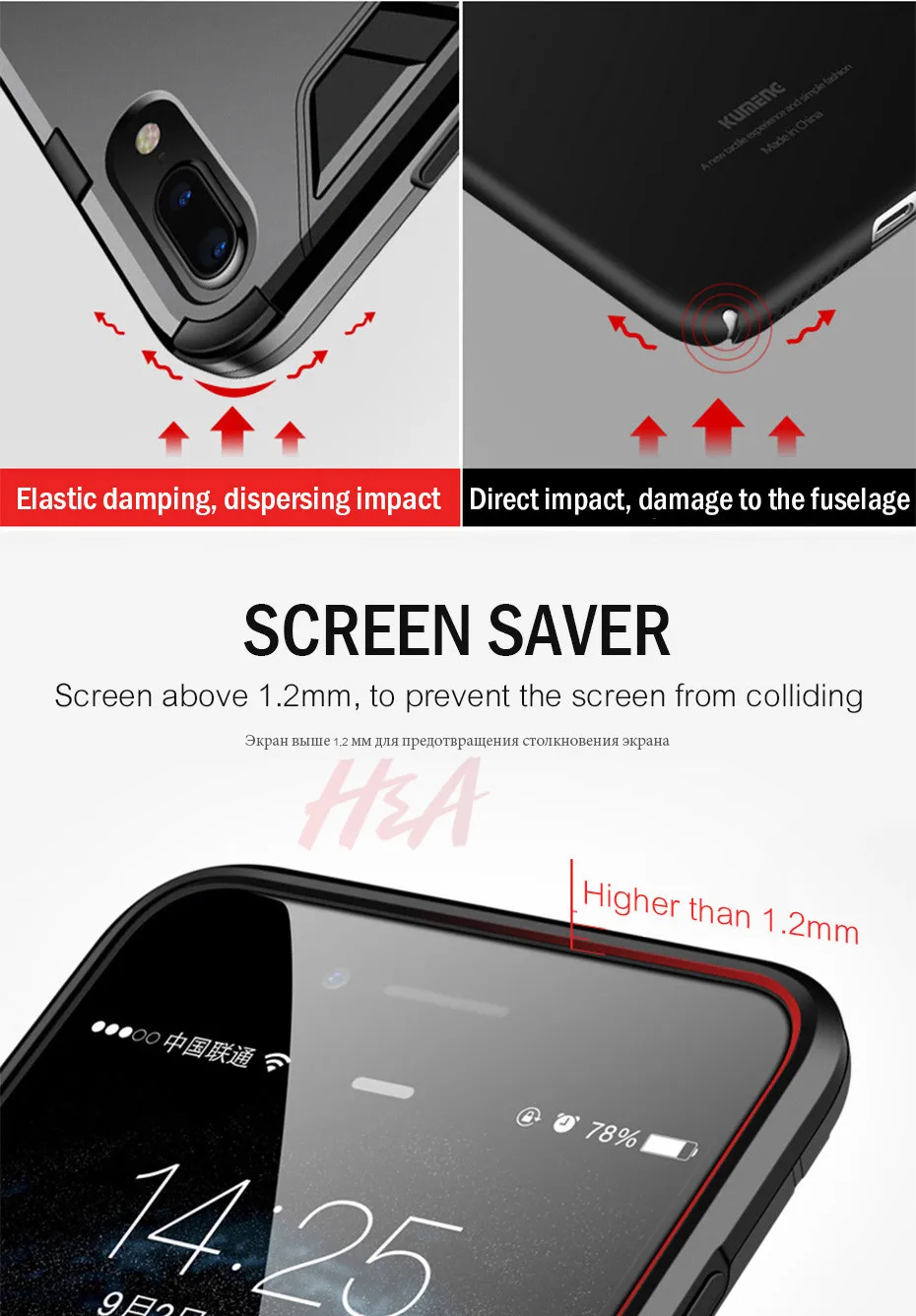 Чехол H& A для iPhone 8, 7, 6, 6S Plus, гибридный, противоударный, 3D, крутой, армированный, прочный, твердый чехол для iPhone X, 5 S, 5S, SE, чехол-подставка