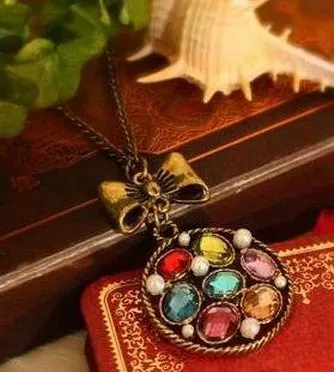 Новое поступление ретро цветной жемчуг диск ожерелье N157|necklace bunny|necklace kittennecklace steel